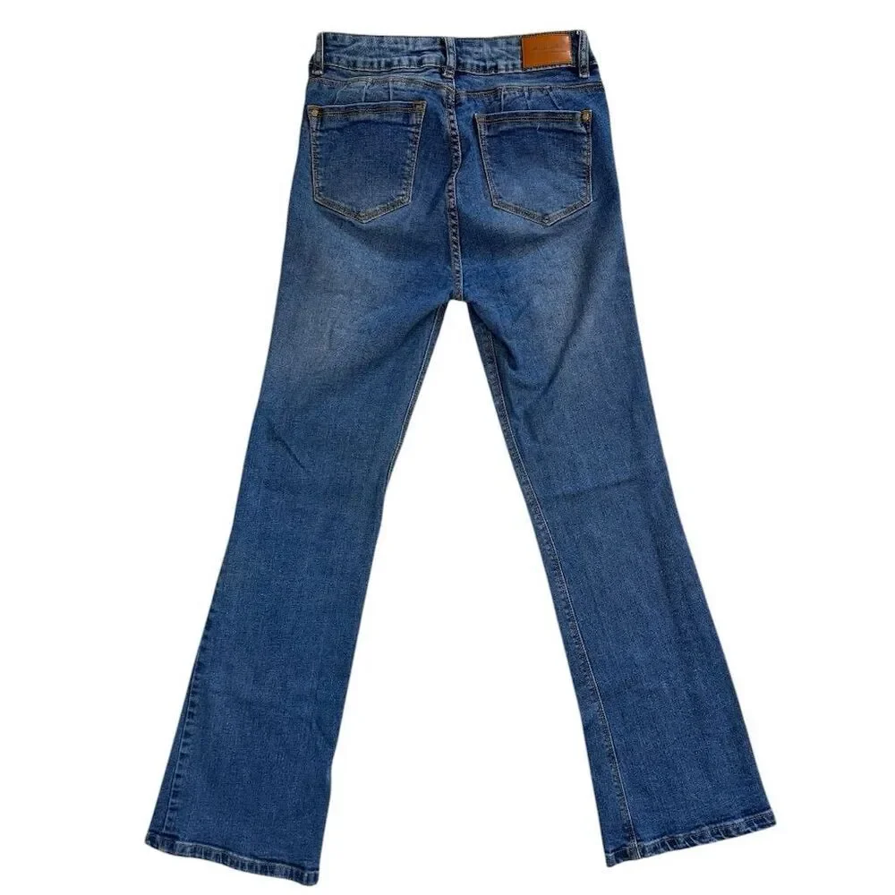 Adamas Women's High Waist Flare Jeans Blue Size 12